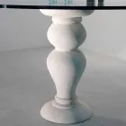 rund spisebord i sten og krystal Ødipus, klassisk design Viadurini