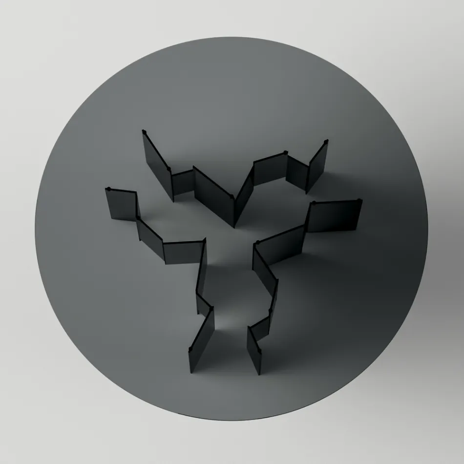 Rundt spisebord i ekstra klart eller røget glas lavet i Italien - Thommy Viadurini