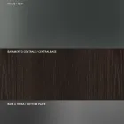 Rundt spisebord i røget glas med træbund lavet i Italien - Rondo Viadurini