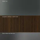 Rundt spisebord i røget glas med træbund lavet i Italien - Rondo Viadurini