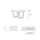 Rundt spisebord i metal og lamineret Hpl Fremstillet i Italien - Bastiano Viadurini