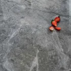 Moderne rundt spisebord i keramisk marmor og metaleffekt - Jarvis Viadurini