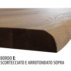Spisebord i massivt egetræ fås med forskellige kanter lavet i Italien - Boromir Viadurini