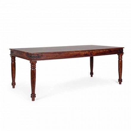 Spisebord i klassisk stil i massivt akacietræshomotion - Pitta Viadurini