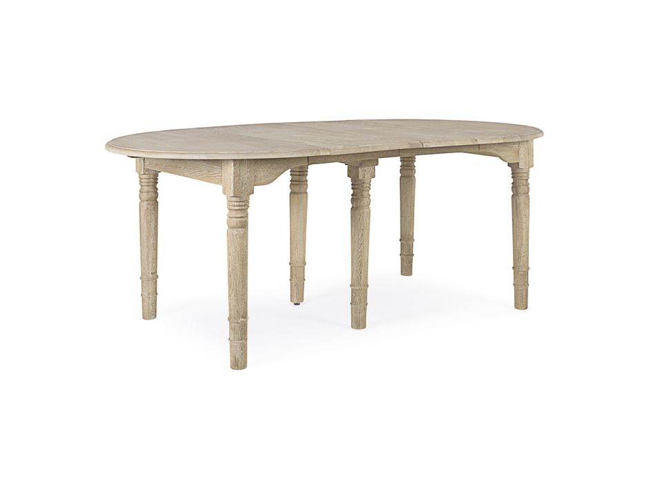 Rundt spisebord, der kan udvides til 272 cm i Homemotion Wood - Guglio Viadurini