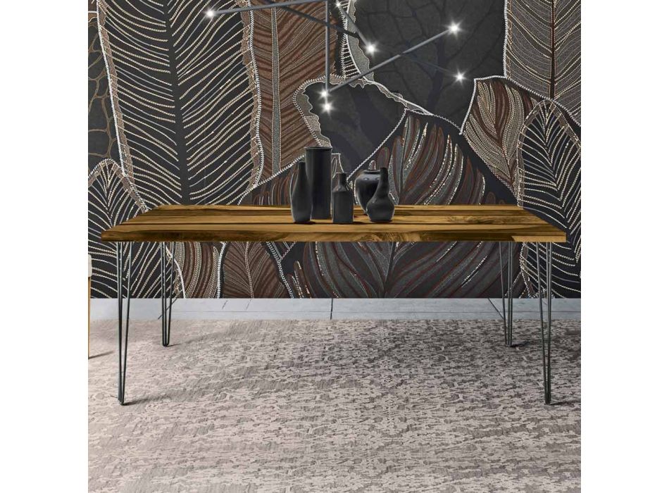 Stuebord i eg og farvet epoxyharpiks Fremstillet i Italien - Magnus Viadurini