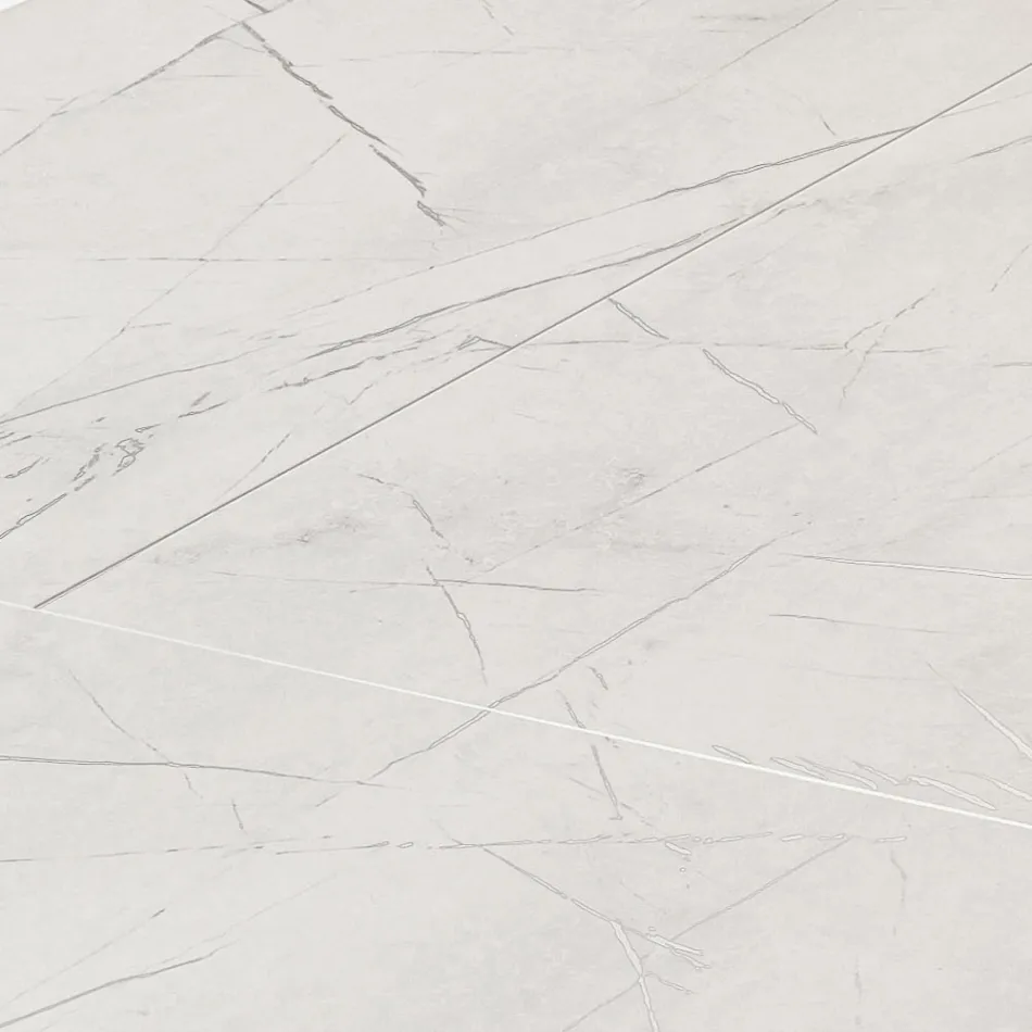 Udtrækkeligt stuebord 260 eller 300 cm i metal og HPL - Borgo Viadurini