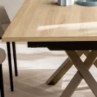 Udtrækkeligt stuebord 260 eller 300 cm i metal og HPL - Borgo Viadurini