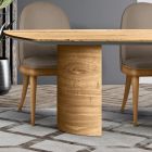 Stuebord med træplade og fod lavet i Italien - Auktion Viadurini