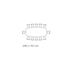 Fast stuebord med tøndeformet plade i keramik Made in Italy - Briller Viadurini