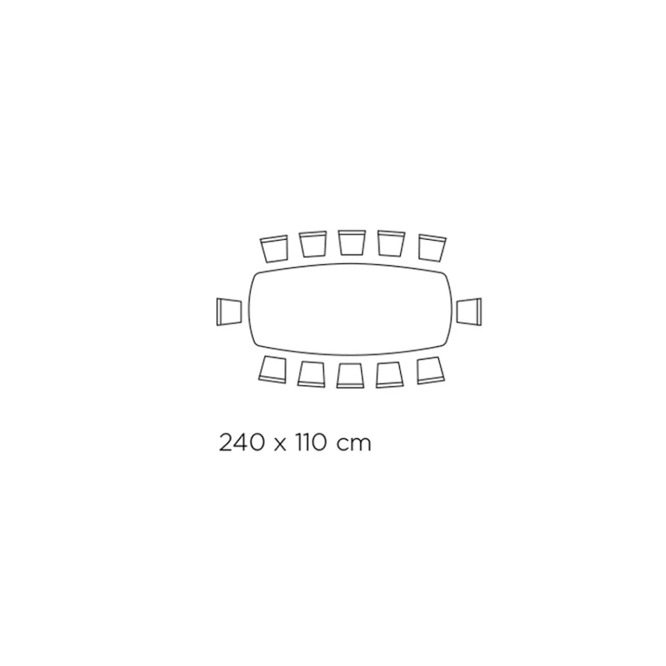 Fast stuebord med tøndeformet plade i keramik Made in Italy - Briller Viadurini