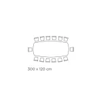 Fast stuebord med tøndeformet plade i keramik Made in Italy - Briller Viadurini