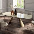 Fast stuebord med keramisk tøndetop lavet i Italien - briller
