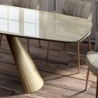 Fast stuebord med tøndeformet plade i keramik Made in Italy - Briller Viadurini
