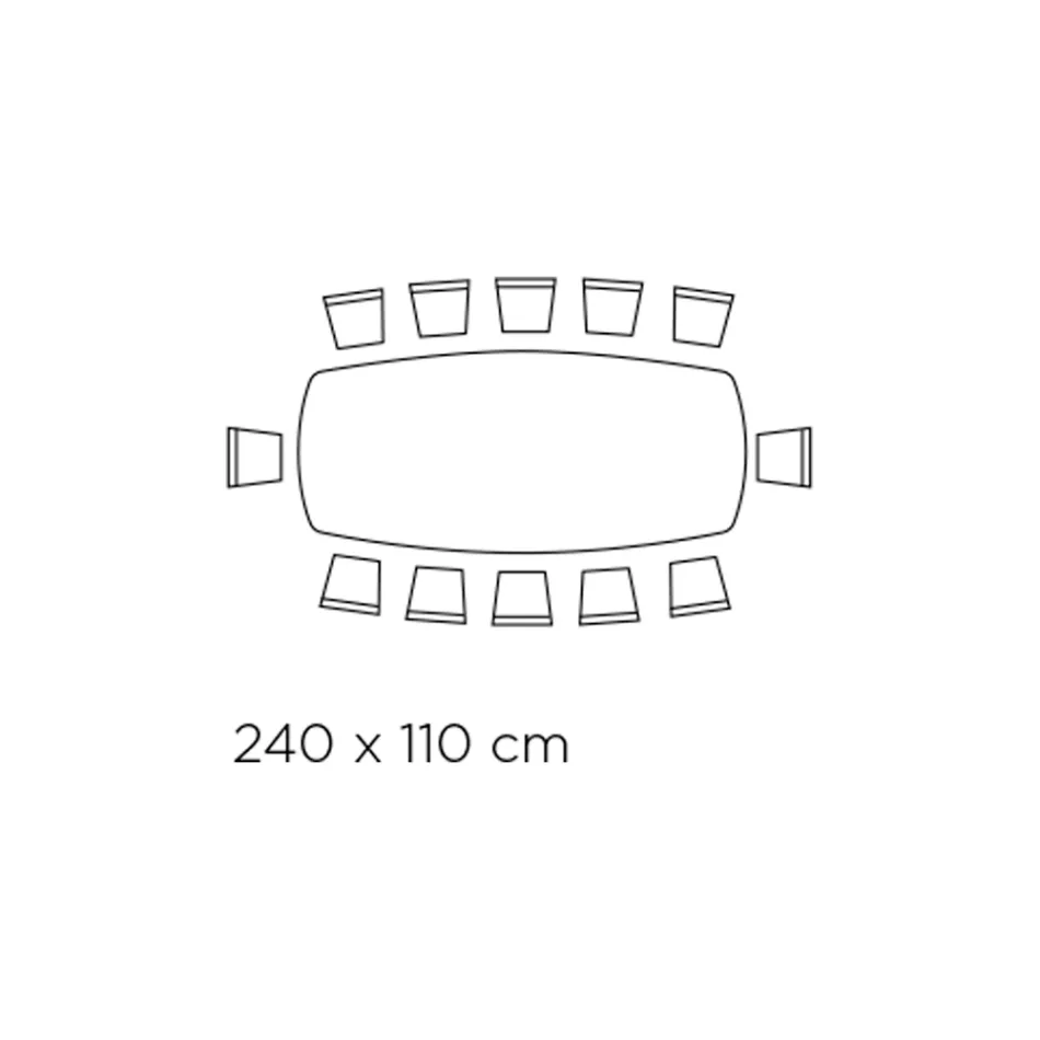 Fast stuebord med keramisk plade Made in Italy - Holidays Viadurini