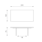 Stuebord i egefiner og understel af hærdet glas - Nicofisso Viadurini