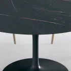 Fast rund stuebord i laminat og aluminium Fremstillet i Italien - Dollars Viadurini