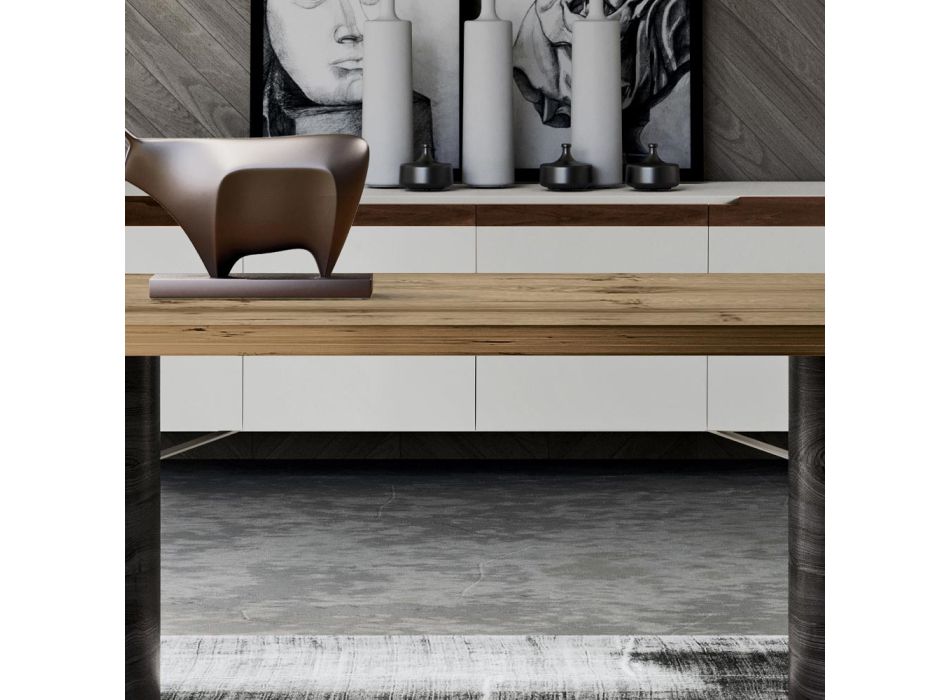 Moderne stuebord i massivt træ lavet i Italien - Catrin Viadurini