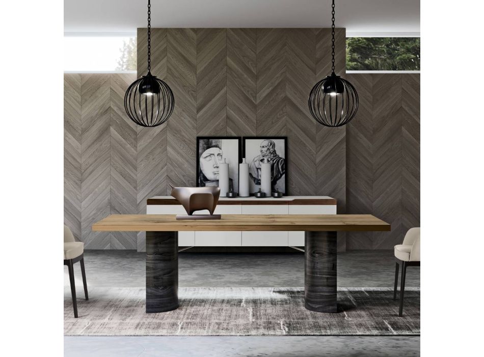 Moderne stuebord i massivt træ lavet i Italien - Catrin Viadurini