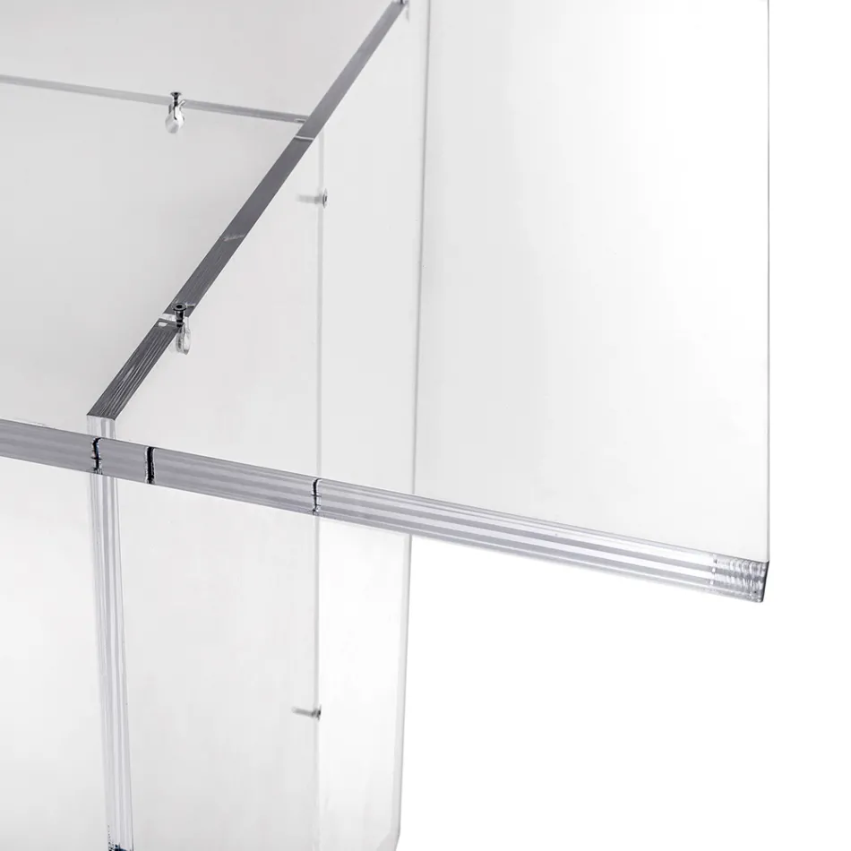 Selenia minimalistisk designbord i transparent plexiglas, fremstillet i Italien Viadurini