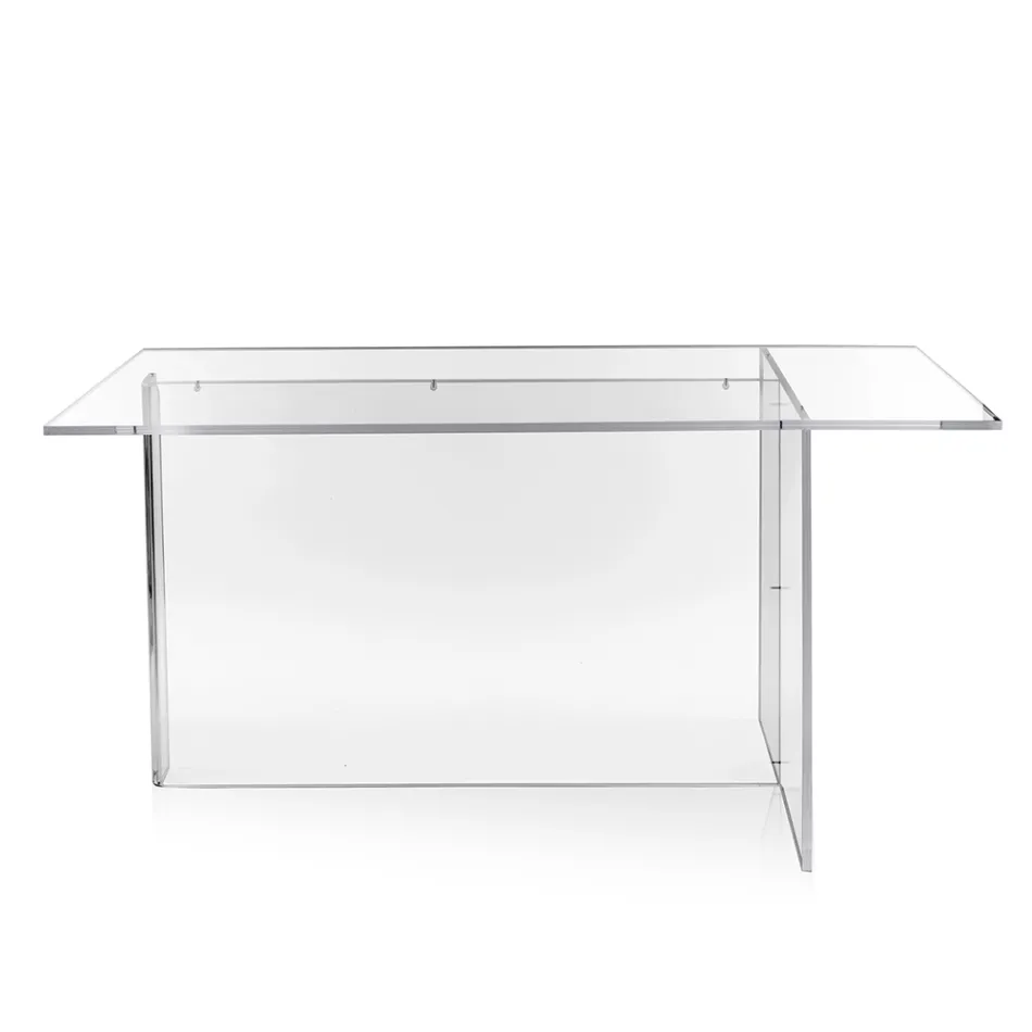 Selenia Transparent Plexiglasbord med Minimalistisk Design Fremstillet i Italien Viadurini