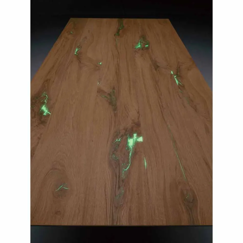 Udvideligt designbord Op til 294 cm i træ og metal fremstillet i Italien - Nuzzo Viadurini