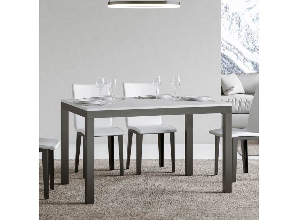 Designbord med træplade, der kan forlænges op til 440 cm Lavet i Italien - Foxy Viadurini