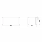 Moderne designbord i naturlig valnødtræ, L180xP90cm, Yvonne Viadurini