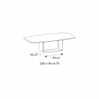 Designbord i Matt Noir Desir Keramik og metal fremstillet i Italien - mørkebrunt Viadurini