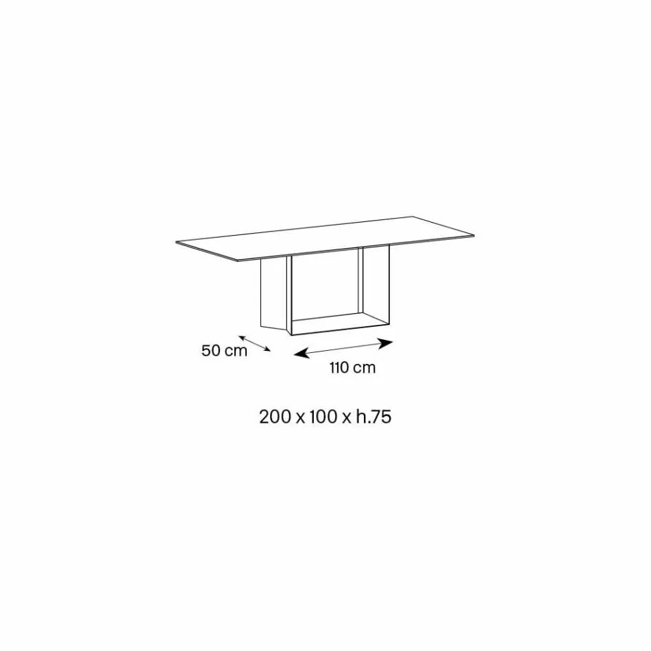 Designbord i Matt Noir Desir Keramik og metal fremstillet i Italien - mørkebrunt Viadurini