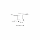 Designbord i Matt Noir Desir Keramik og metal fremstillet i Italien - mørkebrunt Viadurini