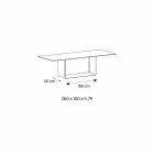 Designbord i Matt Noir Desir Keramik og metal fremstillet i Italien - mørkebrunt Viadurini