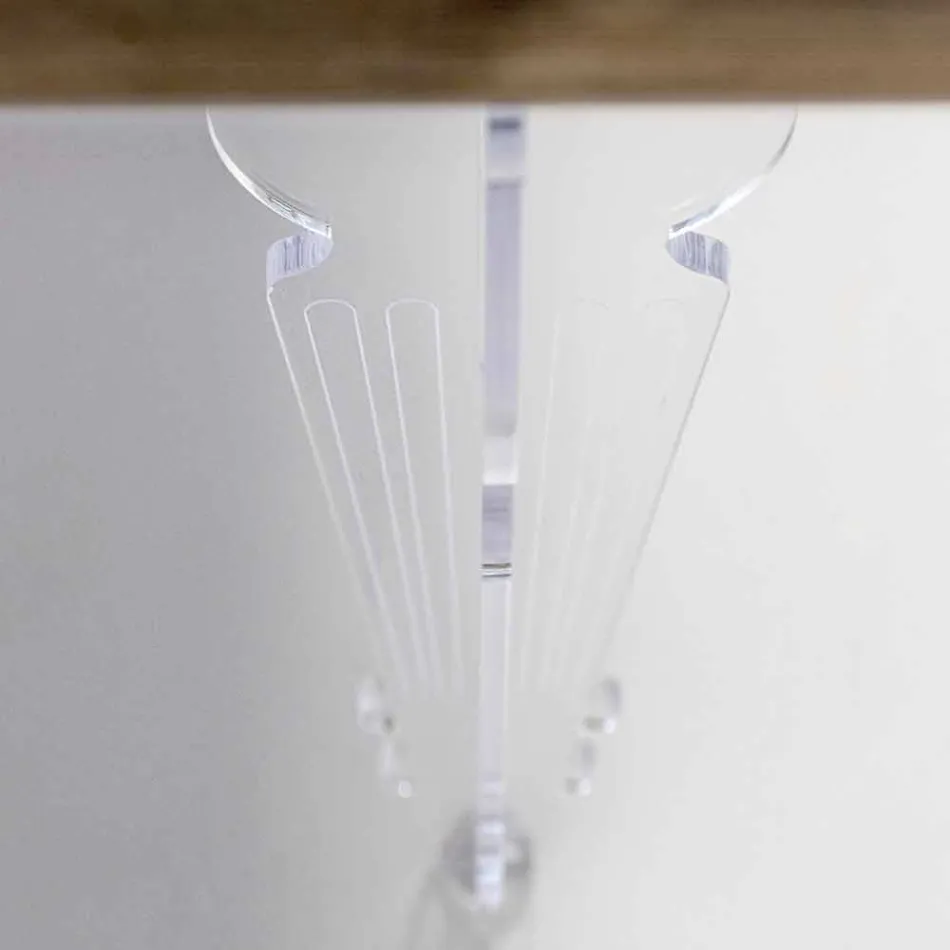 Design bord lavet af gran træ og plexiglas lavet i Italien, Castro Viadurini