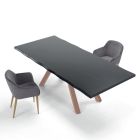 Designbord i træ og stål op til 12 sæder Made in Italy – Settimmio Viadurini