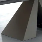 Designbord i fineret træ og stål Fremstillet i Italien – Dalmata Viadurini