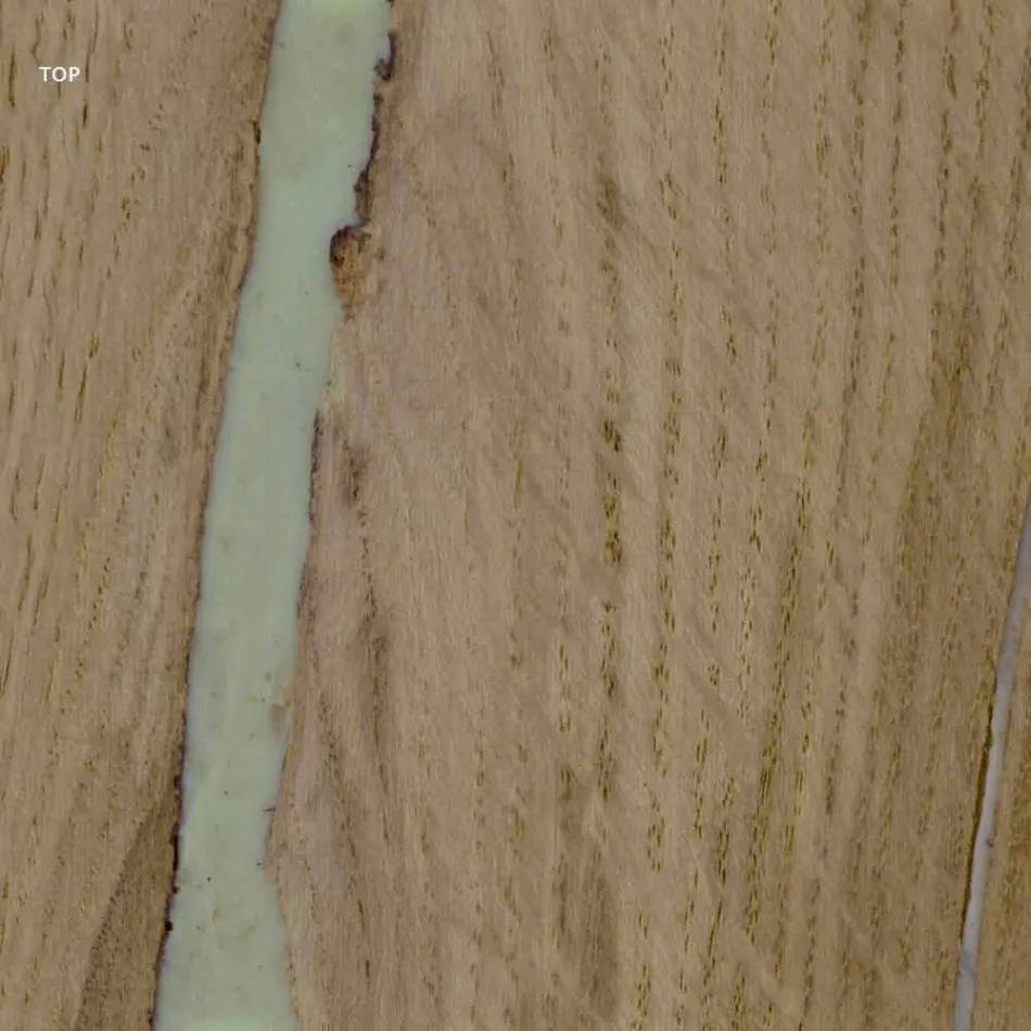 Moderne design bord med træ top og metal base, Esperia Viadurini