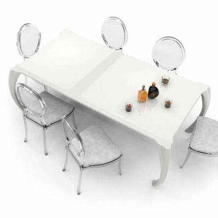 Moderne design spisebord lavet i Italien, Milzano Viadurini