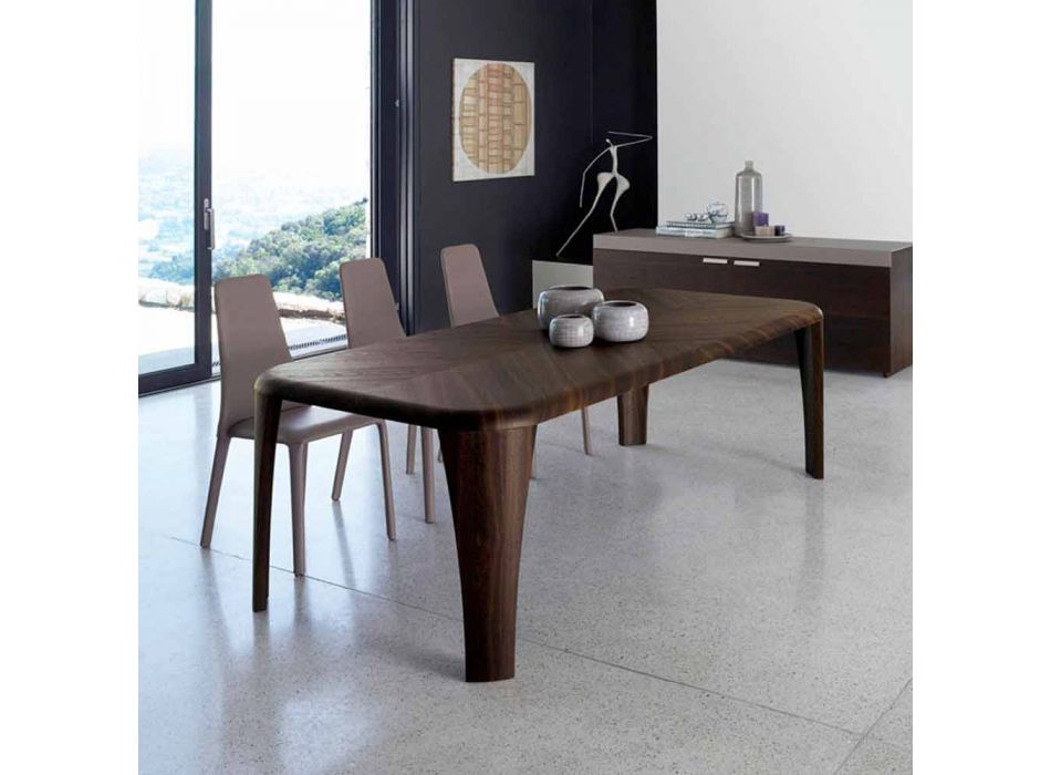 Moderne design træbord håndlavet i Italien Wood Viadurini