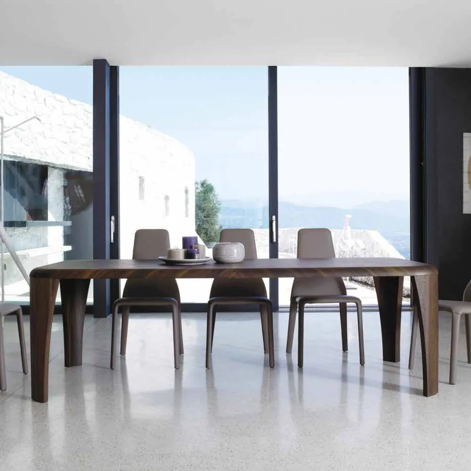 Moderne design træbord håndlavet i Italien Wood Viadurini