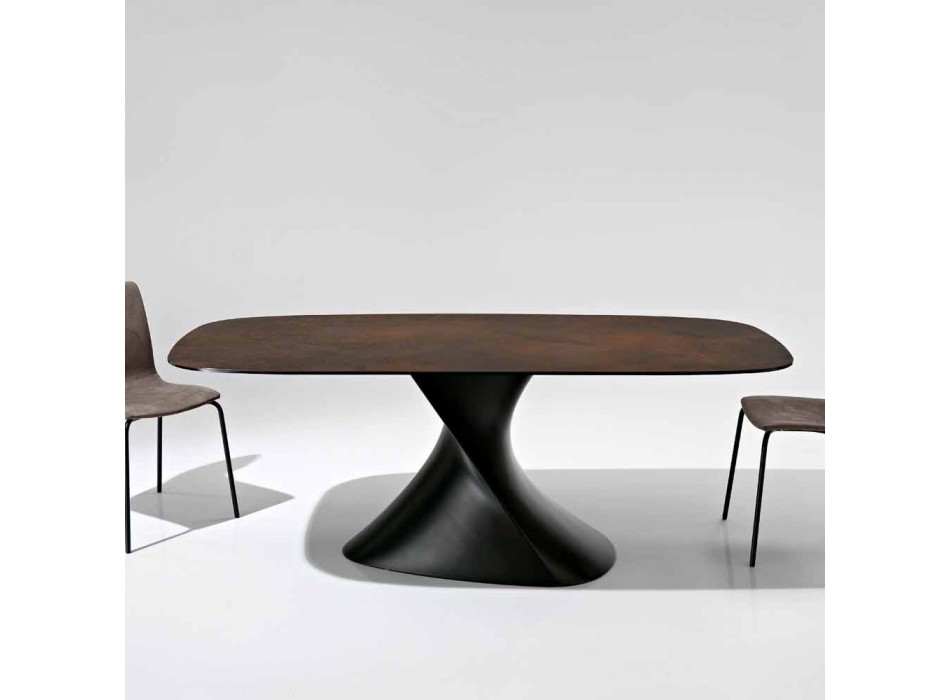 Moderne design keramisk glasbord lavet i Italien, Clark Viadurini