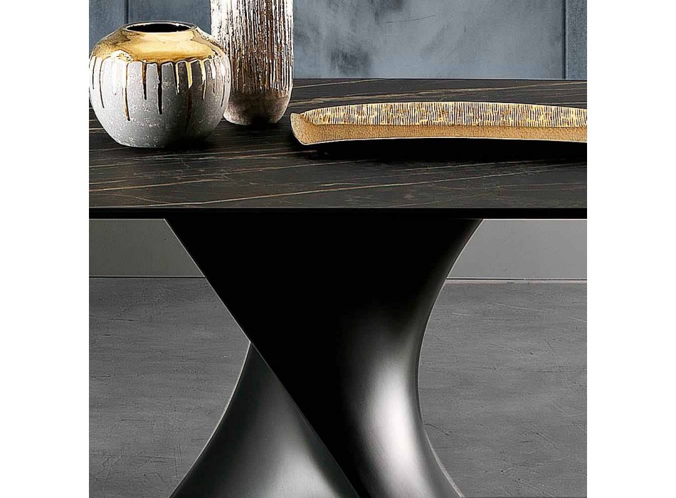 Moderne design keramisk glasbord lavet i Italien, Clark Viadurini