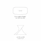 Moderne design keramisk glasbord lavet i Italien, Clark Viadurini