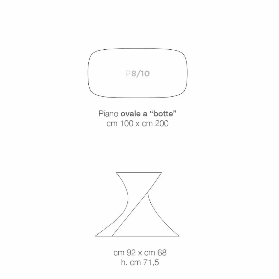 Moderne design keramisk glasbord lavet i Italien, Clark Viadurini