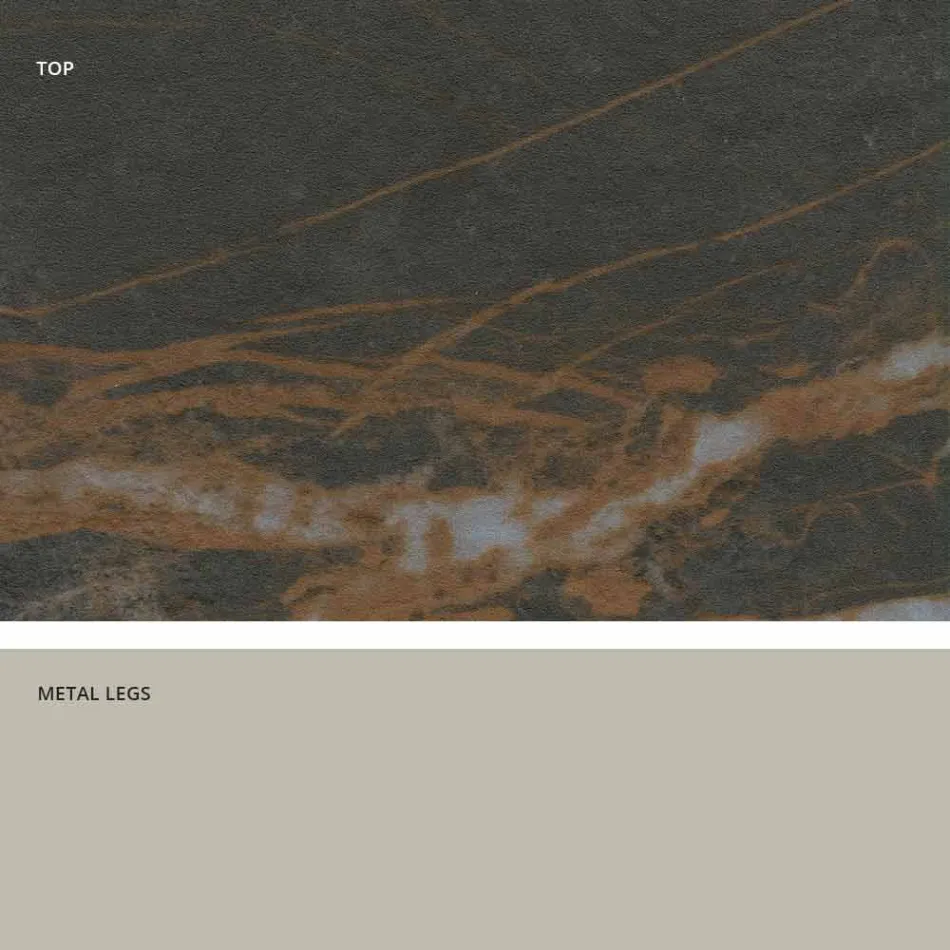 Moderne design keramisk glasbord lavet i Italien, Clark Viadurini