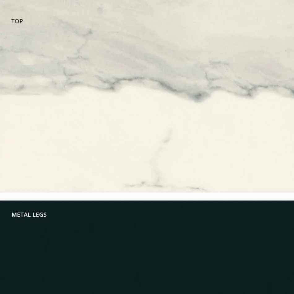 Moderne design keramisk glasbord lavet i Italien, Clark Viadurini