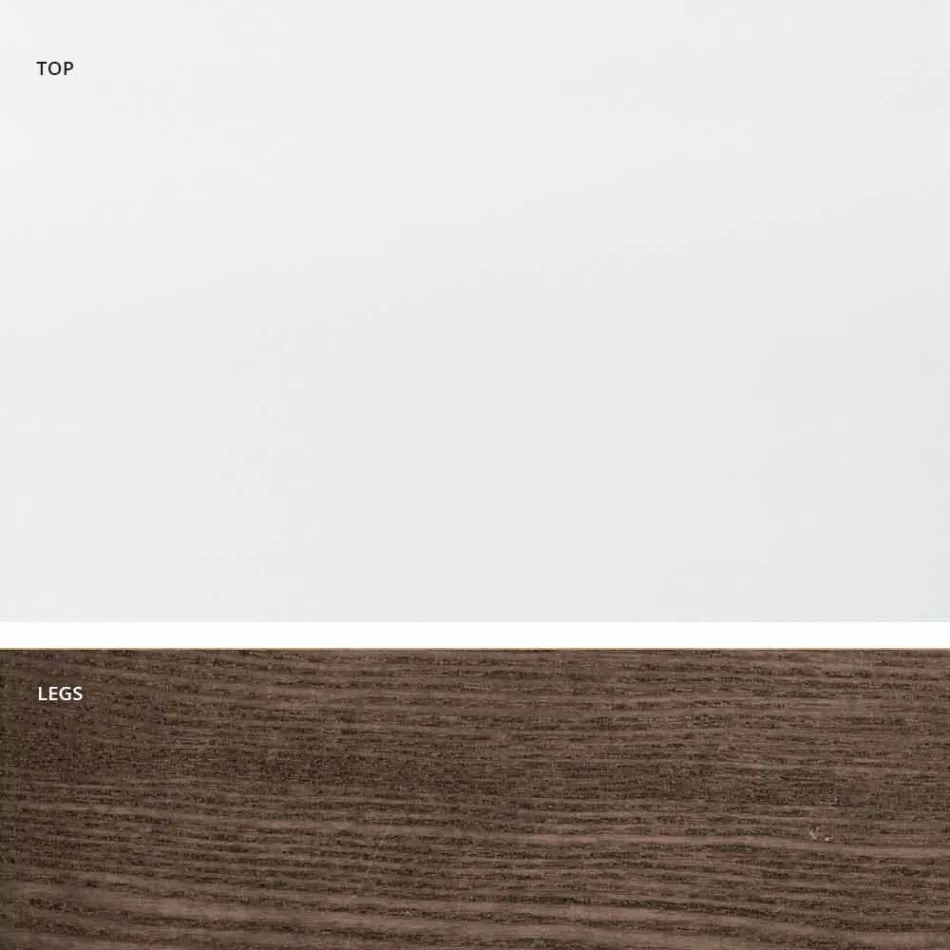 Udvideligt bord lavet af glas og massivt træ lavet i Italien, Dimitri Viadurini