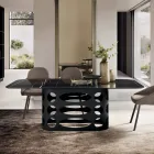 Fast bord 210x110 cm med marmorlignende keramisk bordplade - Tano Viadurini