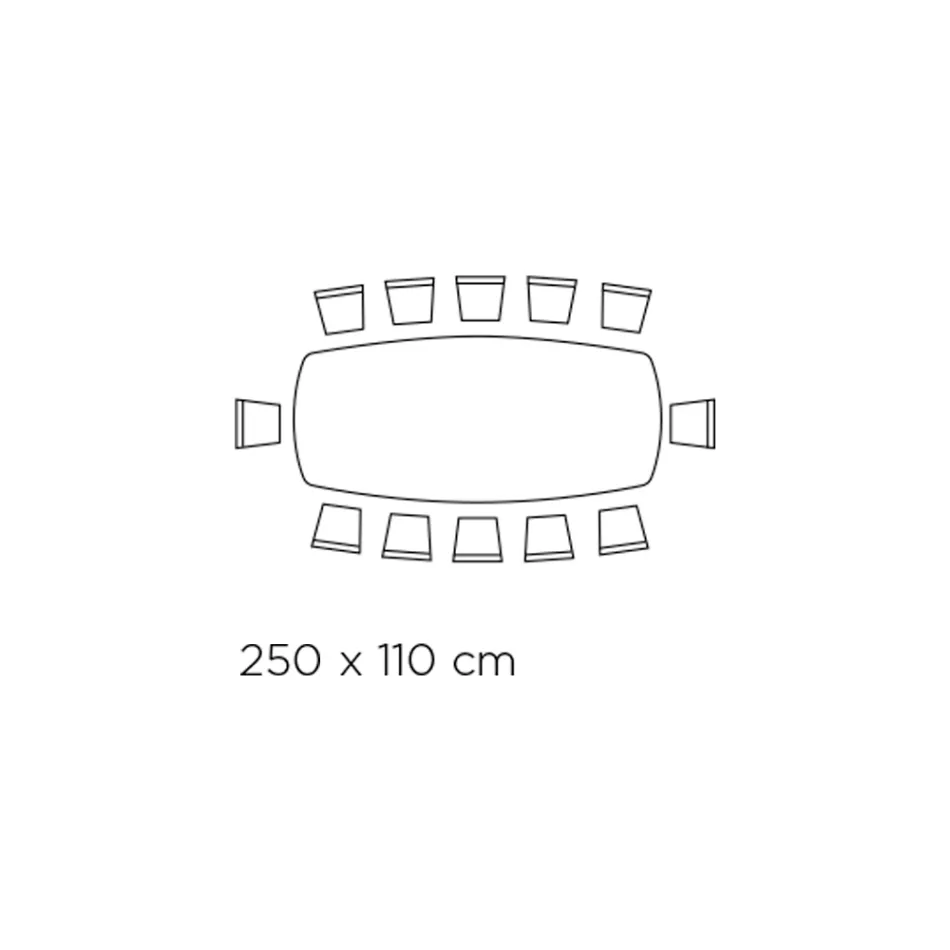 Fast tøndeformet bord med laminat og stålplade lavet i Italien - Grotta Viadurini