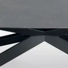 Fast tøndeformet bord med laminat og stålplade lavet i Italien - Grotta Viadurini