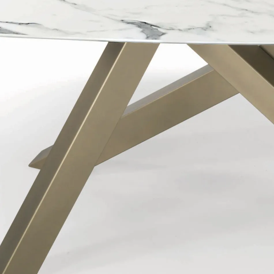 Fast tøndebord med laminatplade lavet i Italien - Settimmio Viadurini